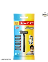 Guard Manual Shaving Razor Blades - 6 Cartridges, 1 Razor
