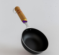 Add2Cart Pre-Seasoned Iron Tadka Pan with Wooden Handle | 0.3Ltr, 0.4kg, 12.7cm/5 inch | Compatible with Gas | Toxin-Free, Chemical Coating-Free, 100% Pure Rs. 169 - Amazon