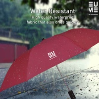 EUME 21" Umbrella ( 2 fold, auto open, UV protective, Solid, Maroon)