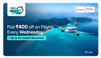 Flat 400 Off on Flight on Wednesday on Tata Neu (30th July 2025)