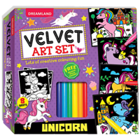 Dreamland Unicorn Velvet Art Set, 1 pc (10 Free Sketch Pens)