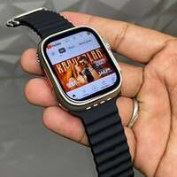 T800 Ultra Smart Watch BLACK Smartwatch (Black Strap, Free Size)