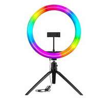 Amazon Basics 10-Inch LED RGB Ring Light with Table Top Tripod Stand and hot Shoe Adapter for Photo-Shoot