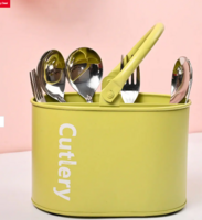 Caddy Iron Cutlery Holder (Green)
