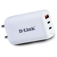 D-Link 65W Triple Port Fast Charger 2 Type-C & 1 USB-A for All Mobile Phones,Type C Enabled Laptops
