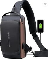 LUHI  Brown Men & Women Sling Bag Anti-theft Water-Resistant USB Charging Bag[337+18 coins]