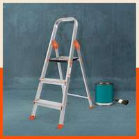 Bathla Advance Carbon - 3 Step Foldable Aluminium Ladder