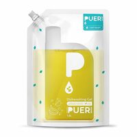 PUER Dishwashing Gel Zesty Blast 1800ml Refill Pouch | Tough Grease Removal with Toxic Free Ingredients | Controls Odour with No Residue & Active Salts