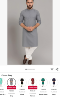 Kurta Starting Rs.89 TULSSIKAA Men's Cotton Blended Traditional Kurta Only (Ethnic Wear) 