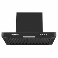 Faber 60 cm 1000 m³/hr T-Shape Kitchen Chimney || Baffle Filter || 12 years warranty on Motor|| Motor- 250 Watt (HOOD MARS PB BF BK 60, Black)