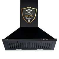 Livpure Alder Neo 60 cm 1050 m3/hr Pyramid Kitchen Chimney with Elegant Look, Double Baffle Filter, Push Button, Dual LED Lamps (Black) |5 Years Warranty on Motor,1 Year Comprehensive) by Livpure