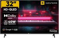 realme TechLife CineSonic Q 80 cm (32 inch) QLED HD Ready Smart Google TV 2025 Edition with 40 W Speaker (32HDGQRVS2Q)