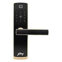Godrej Catus Connect Smart Digital Lock | 5-in-1 Access – WiFi, Fingerprint, RFID, PIN & Key | Wooden Door | Champagne Gold | 3Y Warranty