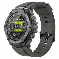 Promate Xwatch-R19 (Free BT Speaker with 2 Year Warranty) 1.53" Rugged Smart Watch for Men with BT Calling, Water Resistant, AI Voice Assistance, 100+Modes & Faces, 360+ Hrs Long Battery - Graphite
