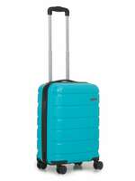 TEAKWOOD LEATHERS 8 Wheels Trolley Bag (55 CM, Aqua Green)