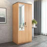 Nilkamal Milford Neo 2 Door Wardrobe with Mirror Engineered Wood Almirah