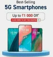 Reliance : 5G Smartphone FLAT 5% OFF up to ₹1000* on select smartphones