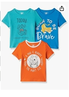 Amazon Brand - Jam & Honey Baby-Boys' Regular Fit Disney T-Shirt | 100% Cotton Half Sleeve T-Shirt for Baby-Boys' (Pack of 3)

