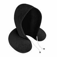 Avolusion Travel Neck Pillow with Hoodie – Soft U-Shaped Pillow for Neck Support with Hood for Sleep Comfort in Airplane Train Car Bus | Travel Essentials for Men and Women 