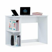 DELITE KOM Valor Study Table Engineered Wood Study Table (Free Standing, Knock Down) (Frosty White) Apply ₹1600 coupon 