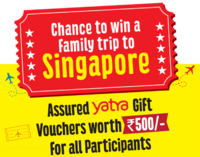 Maggi: Chance to win Family Trip to Singapore and Assured ₹500 Yatra Gift Cards for All