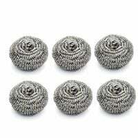 Sparkmate By Crystal Stainless Steel Multipurpose Scrubber/Scourer 15gram (Pack of 6)