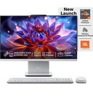 Lenovo IdeaCentre AIO Ryzen 5 7535HS 23.8" FHD IPS All-in-One Desktop (8GB RAM/512GB SSD)