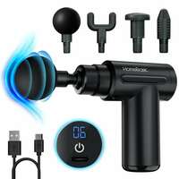 HOMEBASIC Muscle Mate Massage Gun – 6 Speeds, 4 Heads, USB-C Rechargeable (Black) At Just Rs.998