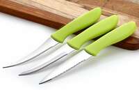 Lowest GANESH Stainless Steel Knife Set, 3-Pieces, Green, Blue and Pink