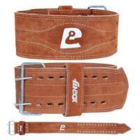 FitBox Sports Pro Weightlifting Belt – Suede Leather Gym Belt for Heavy Lifting, Squats, Deadlifts – Strong Back Support & Double-Prong Buckle