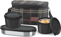 MILTON Lunch Box (3 Containers, 1 x 475 ml , 2 X 500 ml each) With Jacket 3 Containers Lunch Box  (1350 ml)