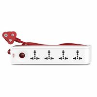 GM 3068 Power Mate | 4 Universal Sockets + Master Switch | 2 m Heavy-Duty Cord | Thermal Overload Protector | LED Indicator & Child Safety Shutters | Extension Board for Home & Office