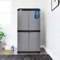 Nilkamal Freedom Big FMM Plastic Cabinet | 3-Year Warranty | 4-Shelf Storage Cupboard with Doors