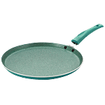Aluminium Non-Stick Flat/Dosa Tawa - 3 Layer Coating, Induction Base, Galaxy Green, 26 cm, 3 mm