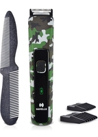  Havells Bt5113 Rechargeable Beard Trimmer,Super Fast Charge,Trimming Lengths Upto 13 Mm For Multiple Styles (Military) (Black&Green),Men 