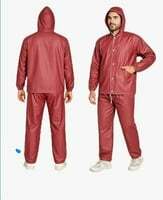 HACER Wood Raincoat
Set with DrawString
Hem Adjustable Hood
& Pants Rain Gear Wet
Weather Protection
Rainsuit with Carrying
Pouch (XXL, Maroon)
134ty (o) | Search this page
300+ bought in past month