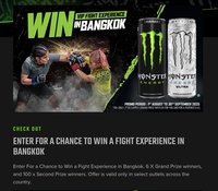 Monster energy contest - win vip fight experience in bangkok 