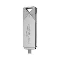 Amazon Basics 64GB USB 3.0 Flash Drive | 80+ Mbps Read Speed | Dual Interface Type-C & USB | High-Speed Data Transfer (Metal)