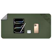 Tizum Reversible PU Leather Desk Mat – Green & Grey, 35"x17.7", Anti-Slip & Splashproof At Just Rs.479