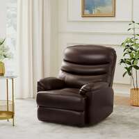 Amazon Brand - Solimo Serpens Single Seater Recliner (Brown, Leatherette)