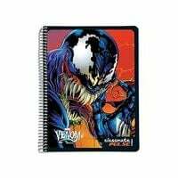 Classmate Pulse 6 Subject Spiral Notebook - Pack of 1 | Unruled | 300 Pages | 29.7cm x 21cm | Venom Designs | Soft Cover | Notebooks for College Students