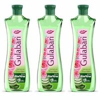  Dabur Gulabari Premium Rose Water with Aloe Vera - 1200 ml (400ml x 3) | Upto 8 HR Skin Hydration | Cleanses, Tones and Moisturises Skin | For All Skin Types 
