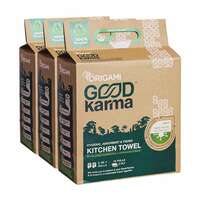Origami Good Karma 2 Ply Kitchen Tissue Paper Roll - Pack of 6 (75 Pulls Per Roll, 450 Sheets) [Apply 5% SNS Coupon]