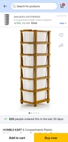 HUMBLE KART 6 Compartments Plastic Multipurpose Drawer Plastic Modular Chest Storage Organizer on Flipkart