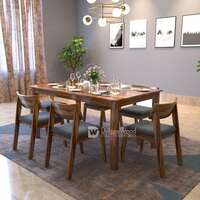  Freedom Sale – DRIFTINGWOOD 6-Seater Sheesham Wood Dining Table Set with Grey Cushions – 44% OFF + Bank Cashback!