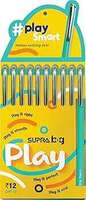 Supra B&G Play 0.7mm Ball Point Pen Card Pack Blue Ink, Pack of 30