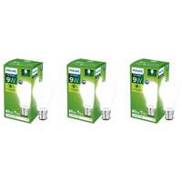 PHILIPS Full Glow Energy Saver Glass B22 LED Bulb | 9-watt, 825 Lumen Full Glow Frosted Diffused LED Bulb, Cool Daylight, Pack of 3