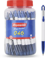 Reynolds 046 Ball Pen (Pack of 50, Ink Color - Blue)