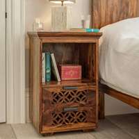 DRIFTINGWOOD Solid Sheesham Bedside Table at ₹4,300 (41% Off)