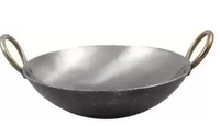 Mohini steels Premium Quality Pure loha/Iron Heavy Gauge Kadhai 25 cm diameter 2.5 L capacity  (Iron) 201+11 coins